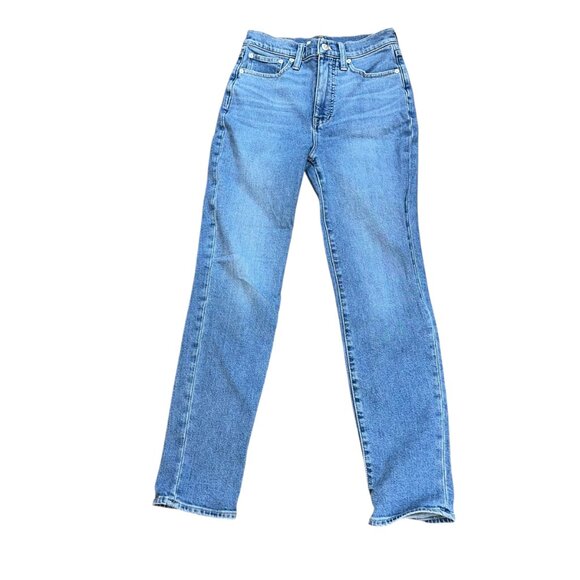 Madewell The MomJean Denim Tapered Leg Jeans‎ Leacrest Wash High Waist Size 26 - Picture 1 of 9